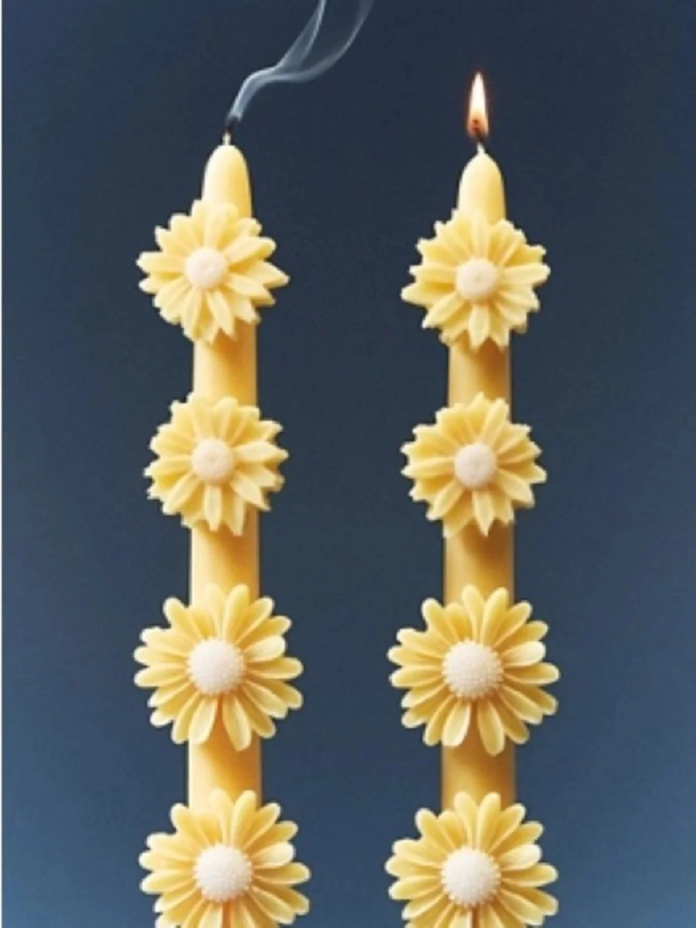 Anthropologie Fleur Daisy Taper Candles - set of 2